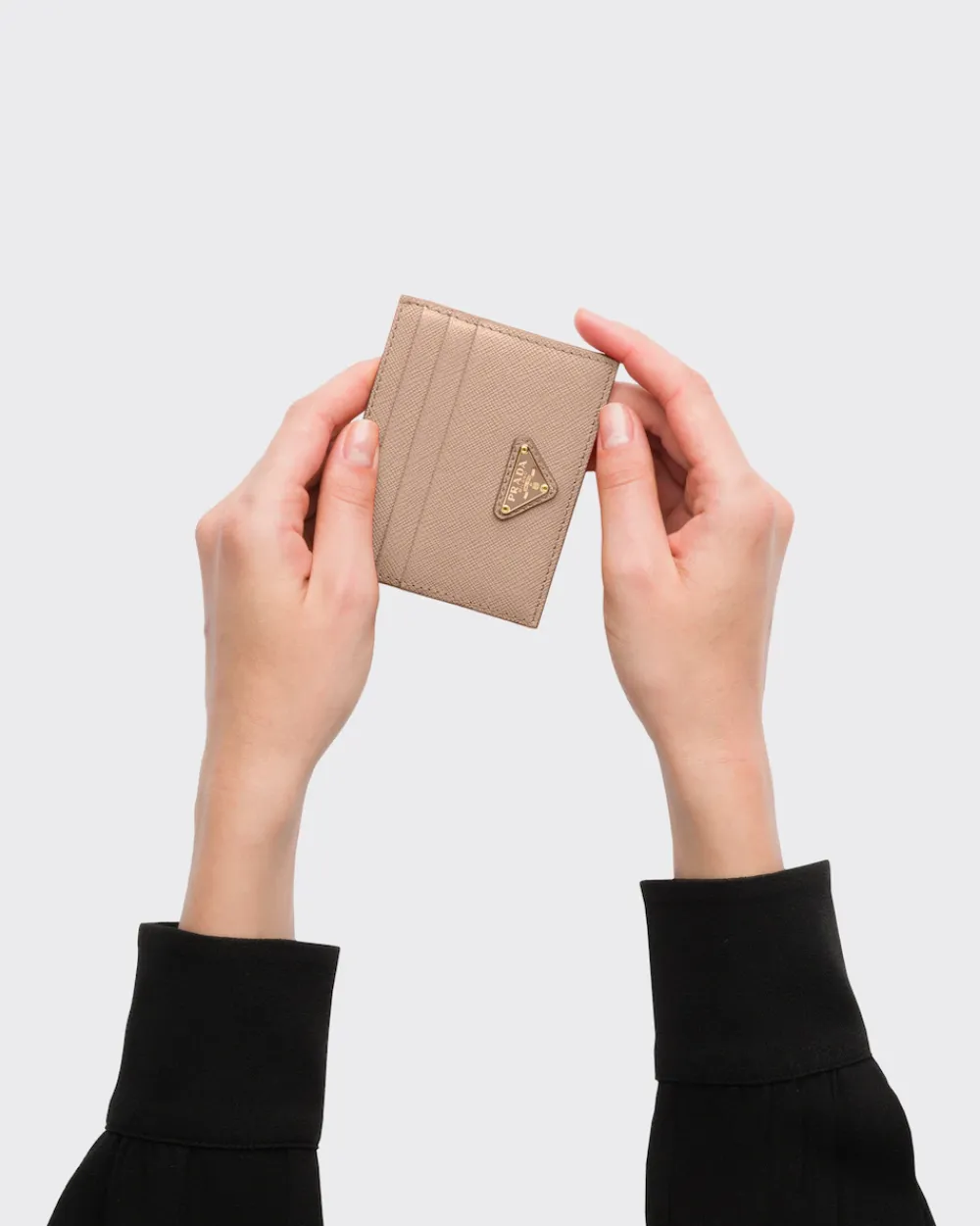 Mujer Prada CARTERAS Y TARJETEROS^Tarjetero De Piel Saffiano