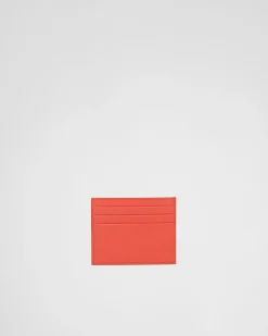 Mujer Prada CARTERAS Y TARJETEROS^Tarjetero De Piel Saffiano