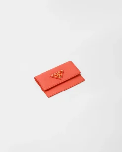 Mujer Prada CARTERAS Y TARJETEROS^Tarjetero De Piel Saffiano