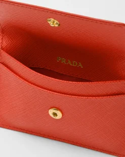 Mujer Prada CARTERAS Y TARJETEROS^Tarjetero De Piel Saffiano