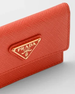 Mujer Prada CARTERAS Y TARJETEROS^Tarjetero De Piel Saffiano