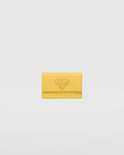 Mujer Prada CARTERAS Y TARJETEROS^Tarjetero De Piel Saffiano