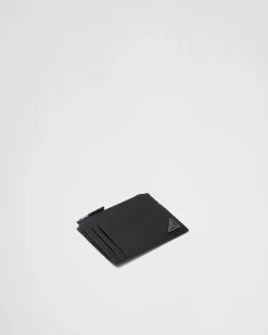 Hombre Prada CARTERAS Y TARJETEROS^Tarjetero De Piel Saffiano