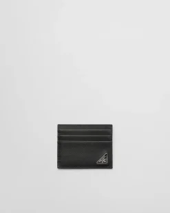 Hombre Prada CARTERAS Y TARJETEROS^Tarjetero De Piel Saffiano