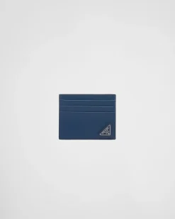Hombre Prada CARTERAS Y TARJETEROS^Tarjetero De Piel Saffiano