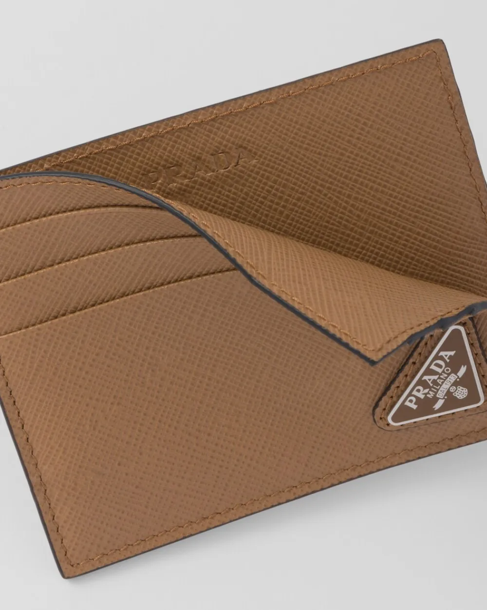 Hombre Prada CARTERAS Y TARJETEROS^Tarjetero De Piel Saffiano