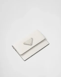 Hombre Prada CARTERAS Y TARJETEROS^Tarjetero De Piel Saffiano