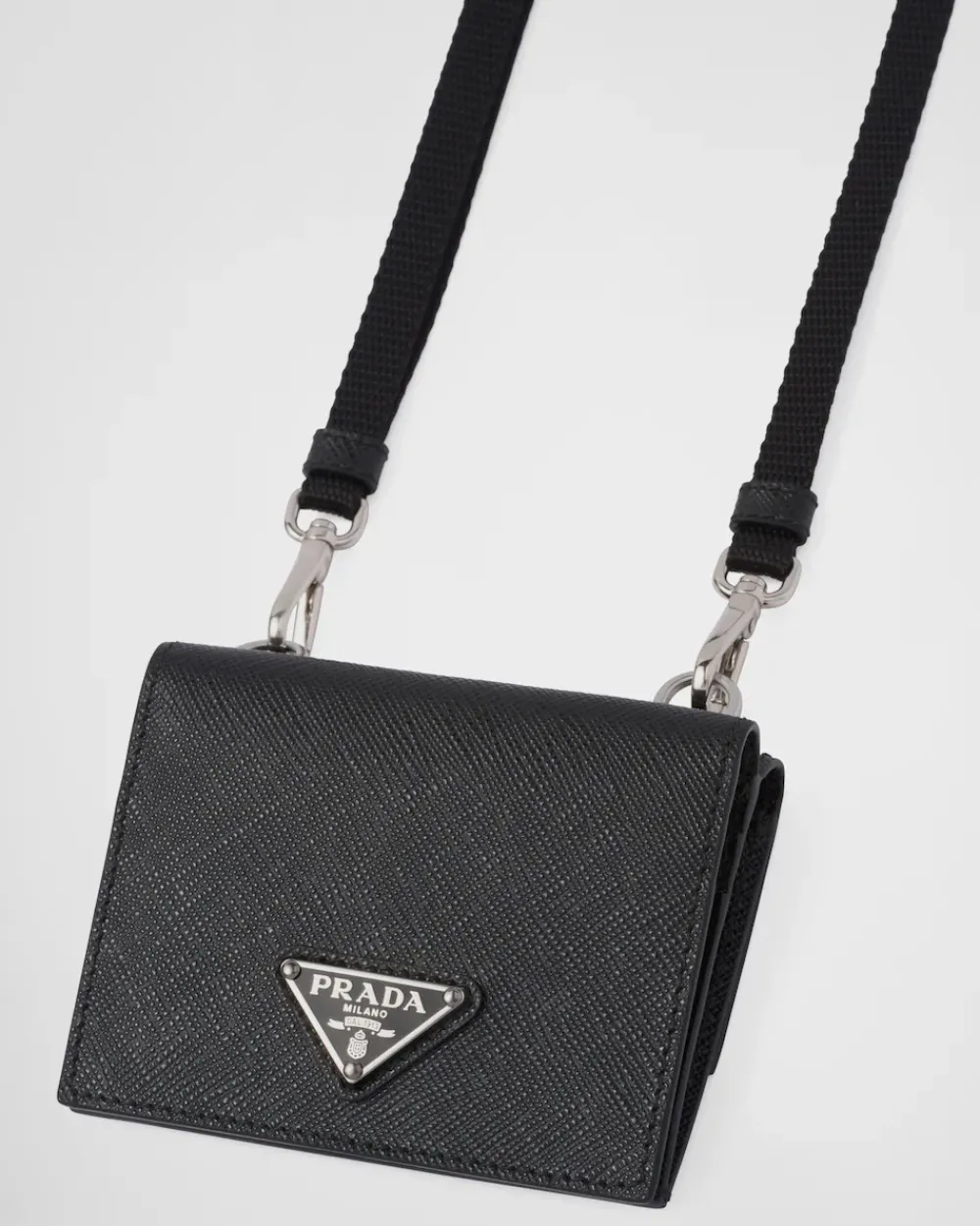Hombre Prada CARTERAS Y TARJETEROS^Tarjetero De Piel Saffiano