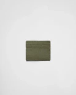 Hombre Prada CARTERAS Y TARJETEROS^Tarjetero De Piel Saffiano