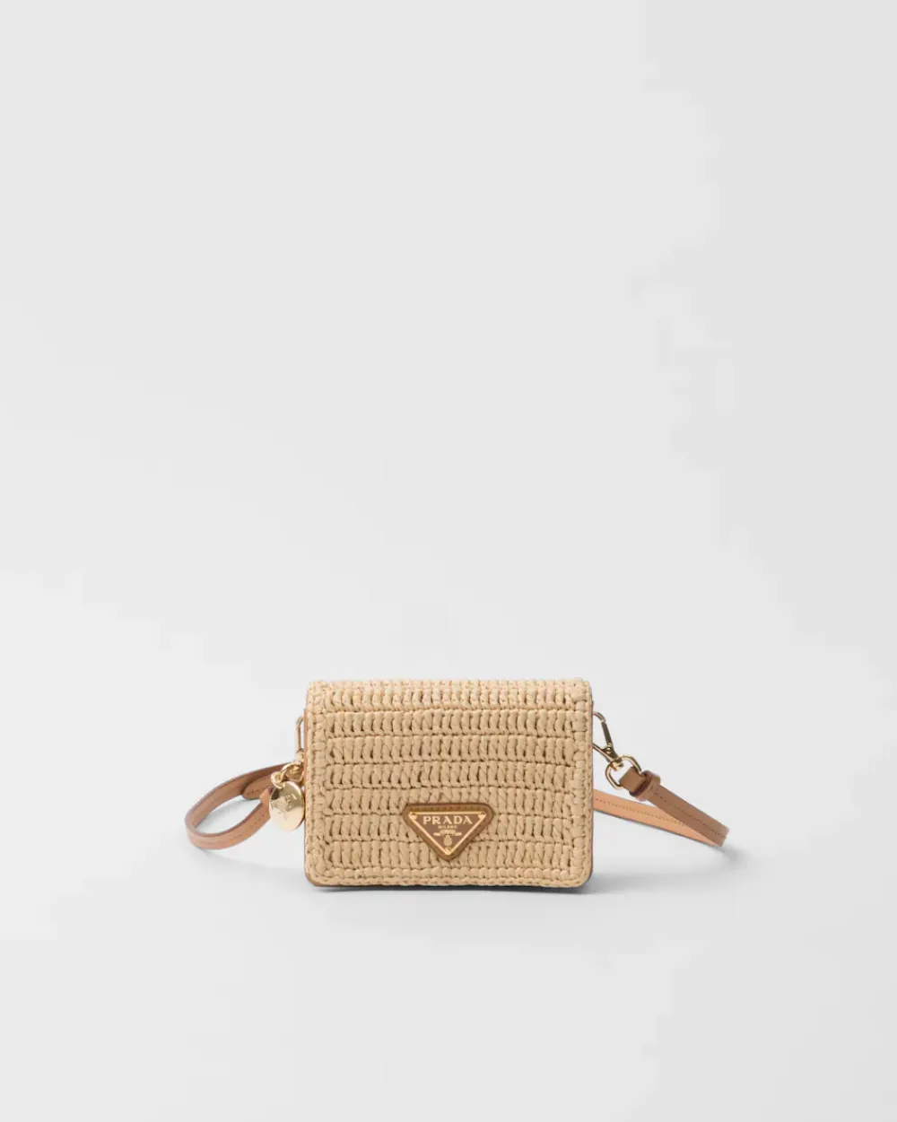 Mujer Prada CARTERAS Y TARJETEROS^Tarjetero De Tejido Trenzado Con Bandolera