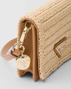 Mujer Prada CARTERAS Y TARJETEROS^Tarjetero De Tejido Trenzado Con Bandolera