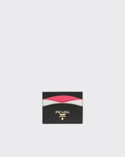 Mujer Prada CARTERAS Y TARJETEROS^Tarjetero En Piel Saffiano