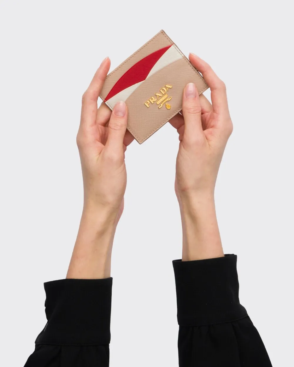 Mujer Prada CARTERAS Y TARJETEROS^Tarjetero En Piel Saffiano