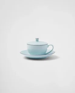 Prada TÉ Y CAFÉ^Taza De Capuchino De Porcelana - Celadon