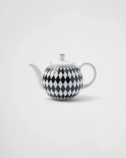 Prada TÉ Y CAFÉ^Tetera De Porcelana - Checkerboard