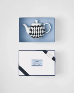 Prada TÉ Y CAFÉ^Tetera De Porcelana - Checkerboard