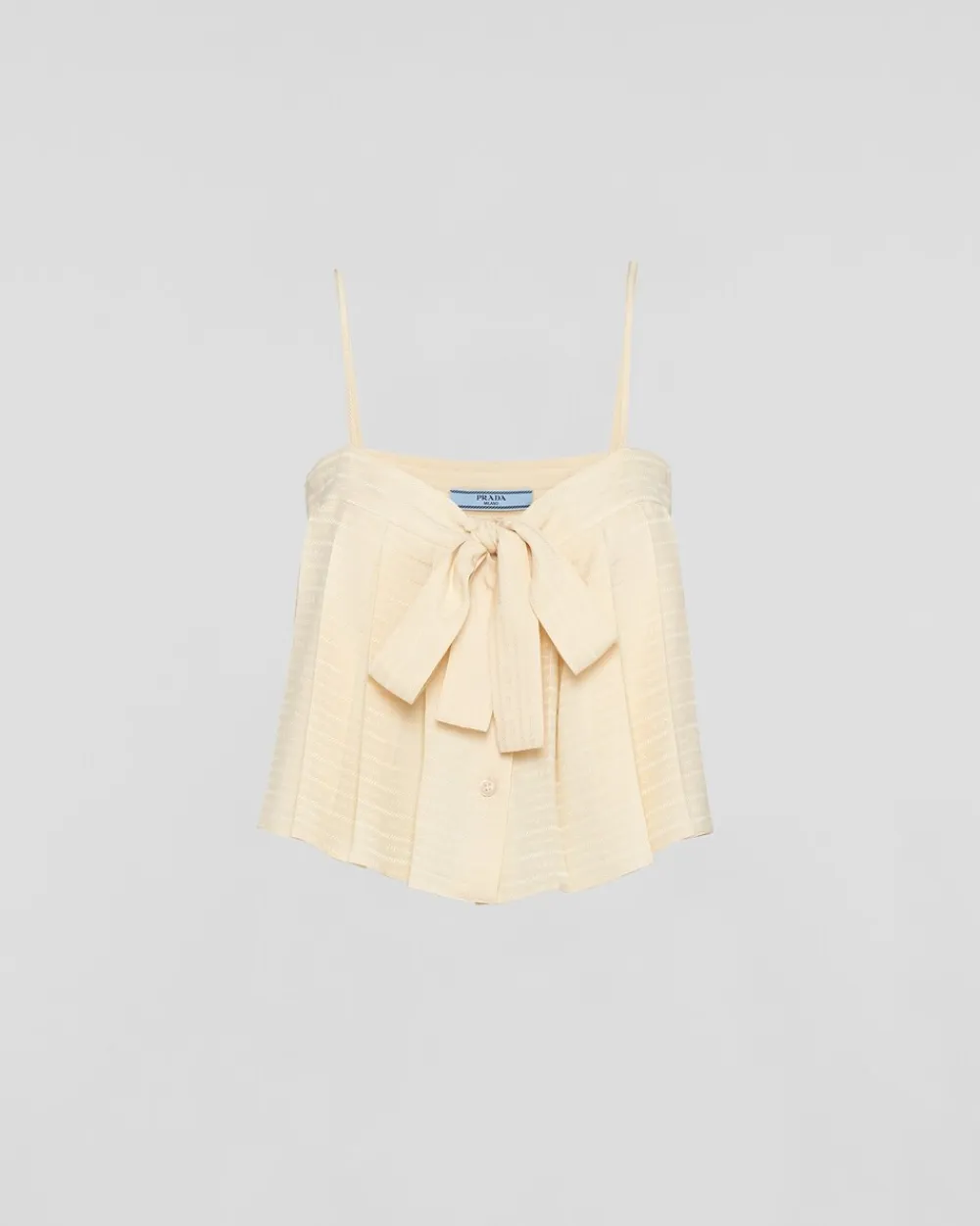 Mujer Prada CAMISAS Y TOPS^Top De Crepé De China Y Jacquard