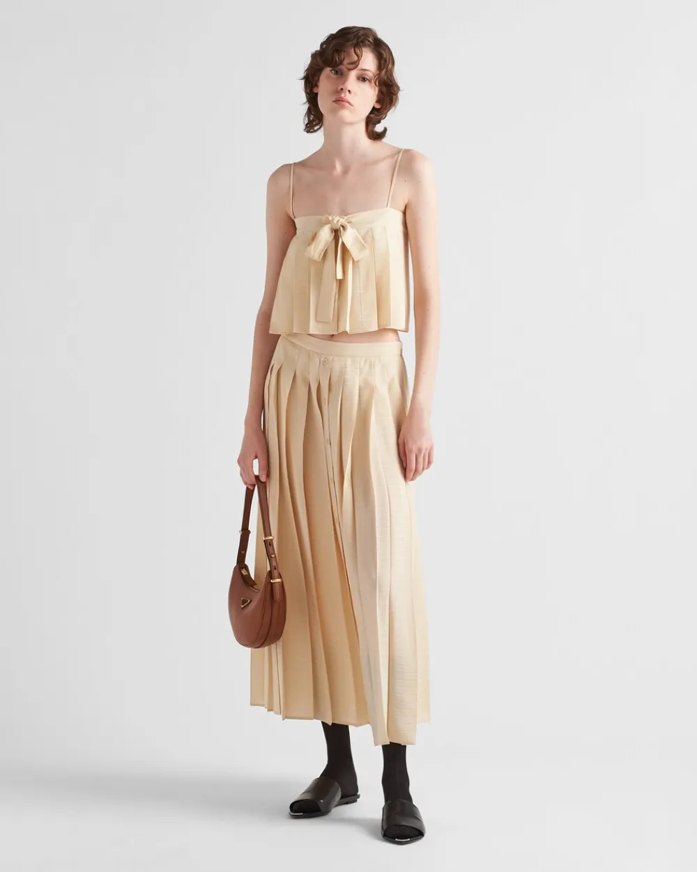 Mujer Prada CAMISAS Y TOPS^Top De Crepé De China Y Jacquard