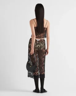 Mujer Prada CAMISAS Y TOPS^Top De Encaje