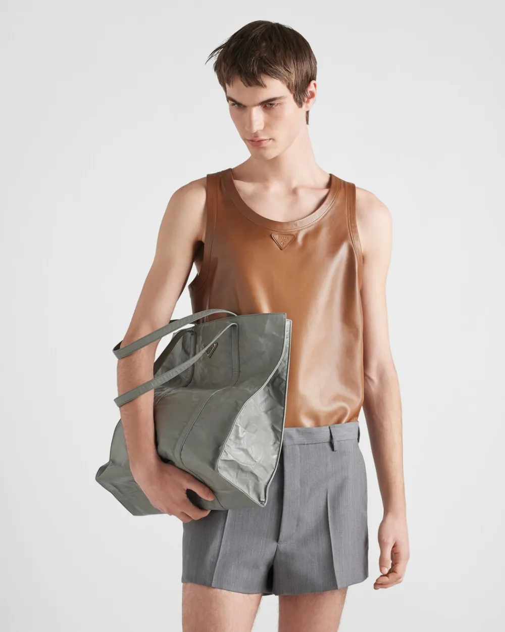 Hombre Prada ROPA DE PIEL^Top De Napa