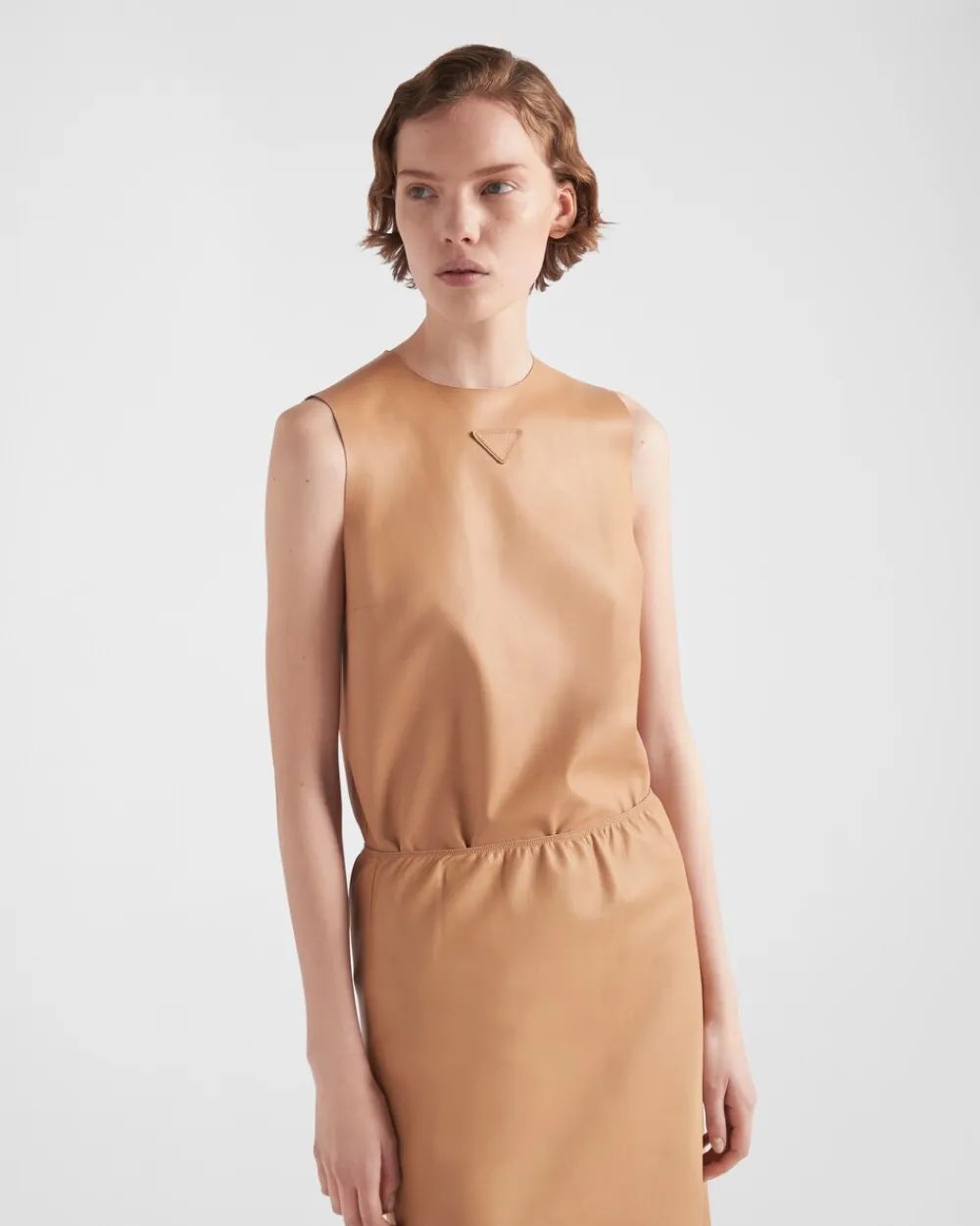 Mujer Prada ROPA DE PIEL^Top De Napa Elástica