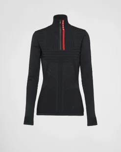 Mujer Prada ROPA^Top De Piqué Y Re-nylon Técnico