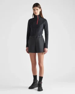 Mujer Prada ROPA^Top De Piqué Y Re-nylon Técnico