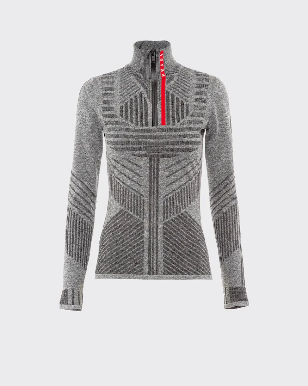 Mujer Prada ROPA^Top Deportivo Piqué Y Re-nylon Técnico Reciclado