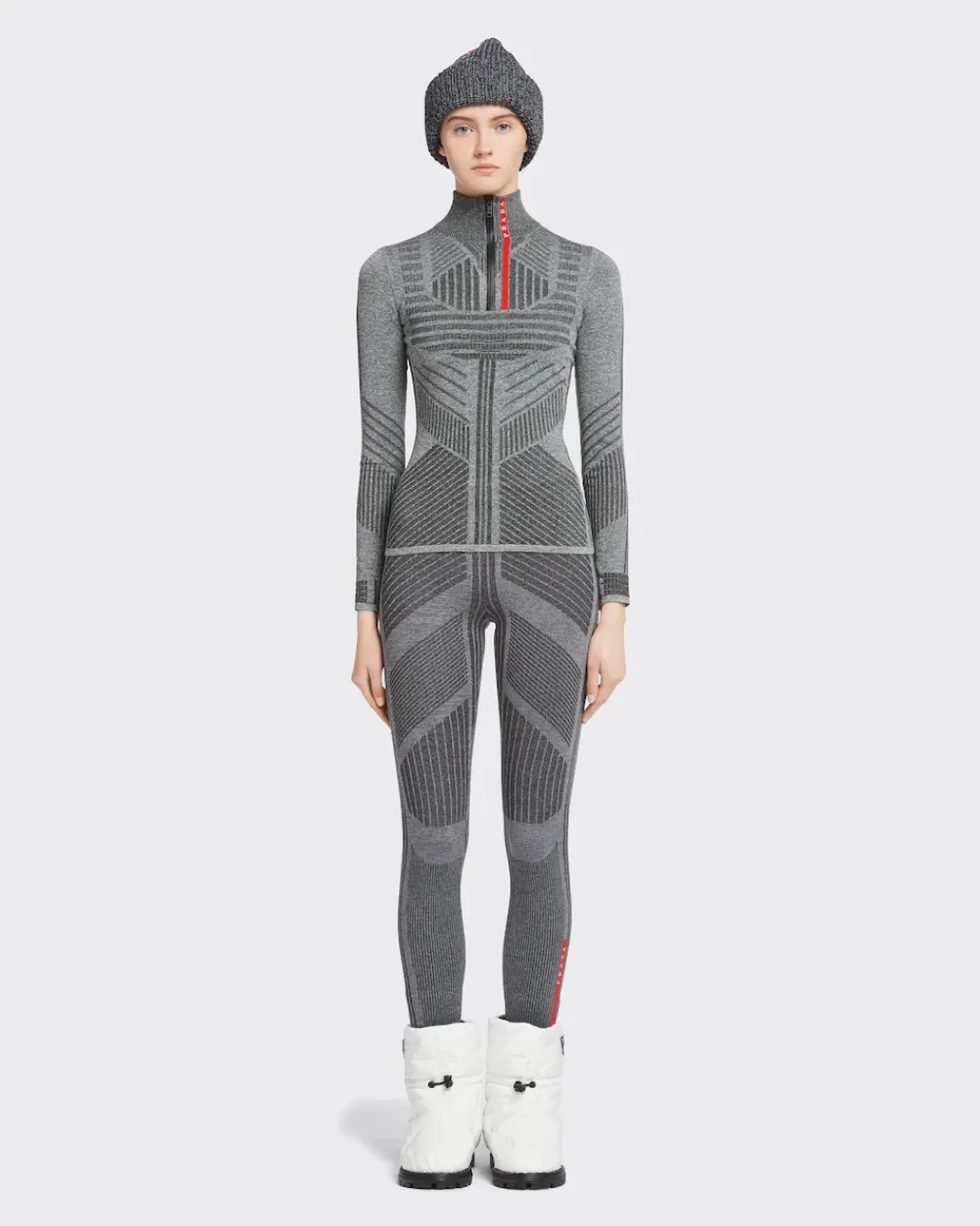 Mujer Prada ROPA^Top Deportivo Piqué Y Re-nylon Técnico Reciclado