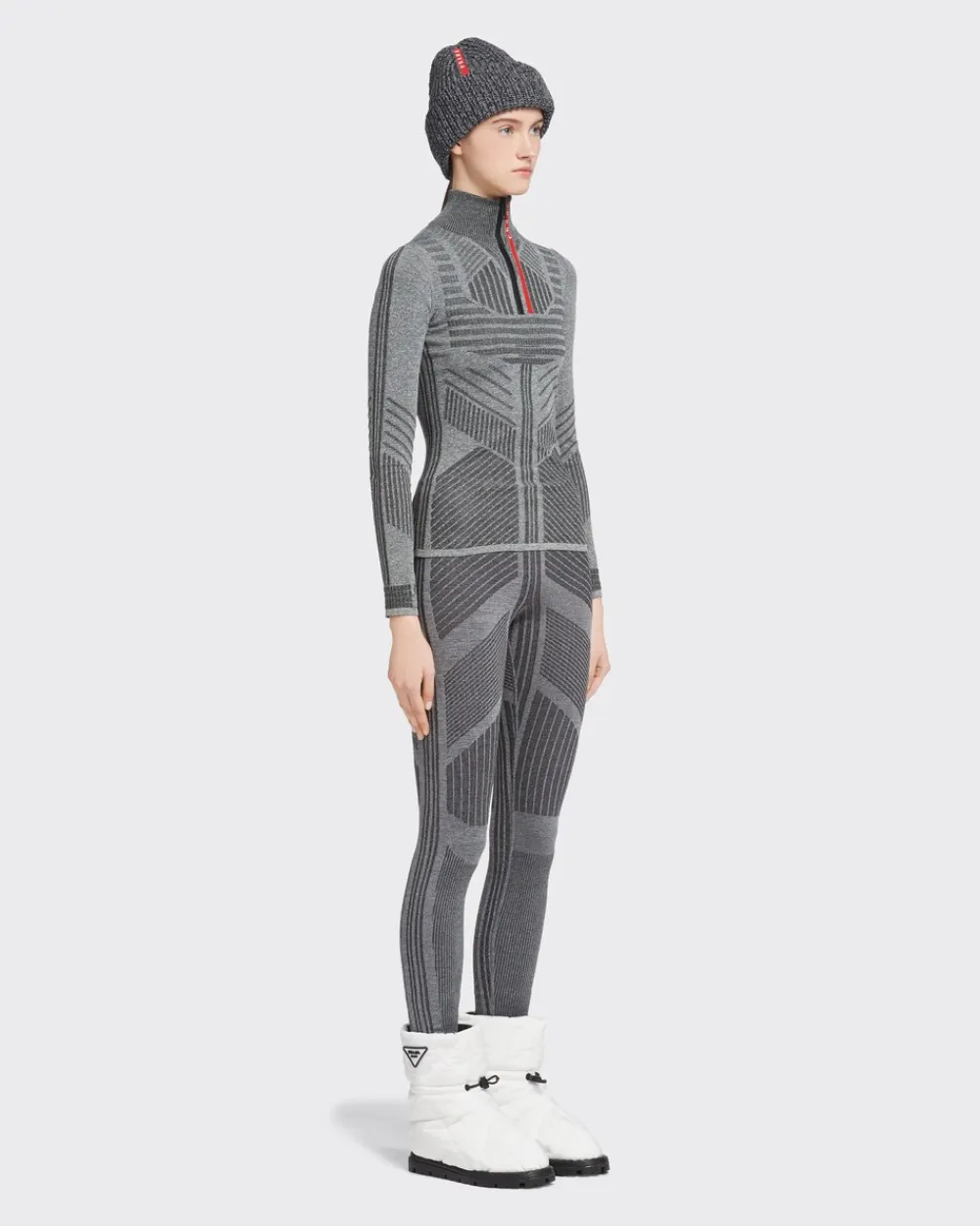 Mujer Prada ROPA^Top Deportivo Piqué Y Re-nylon Técnico Reciclado