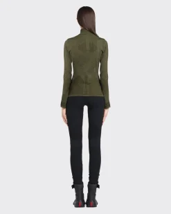 Mujer Prada ROPA^Top Deportivo Piqué Y Re-nylon Técnico Reciclado