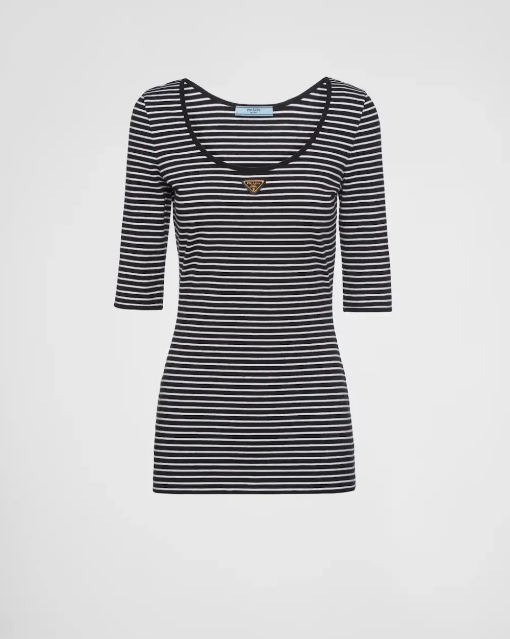 Mujer Prada CAMISETAS Y SUDADERAS^Top De Punto A Rayas
