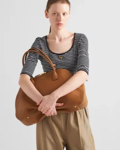 Mujer Prada CAMISETAS Y SUDADERAS^Top De Punto A Rayas