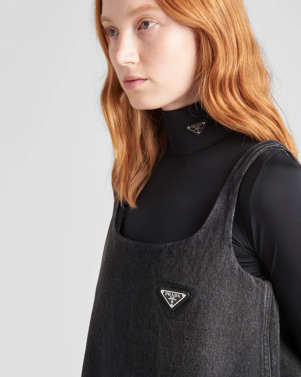 Mujer Prada CAMISETAS Y SUDADERAS^Top De Punto Con Cuello Alto