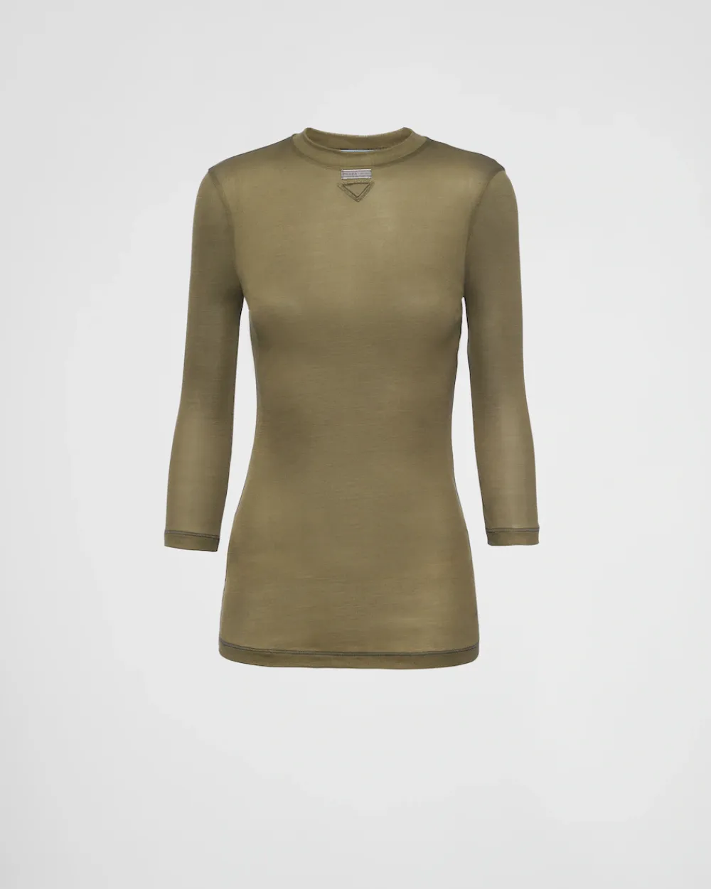 Mujer Prada CAMISETAS Y SUDADERAS^Top De Punto De Seda