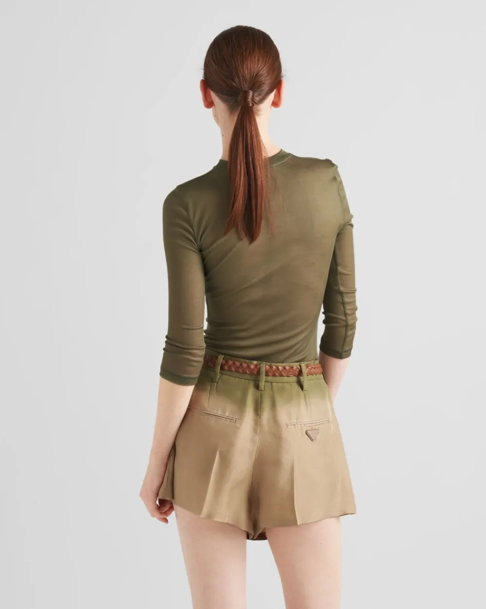 Mujer Prada CAMISETAS Y SUDADERAS^Top De Punto De Seda