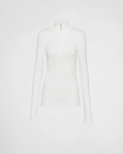 Mujer Prada CAMISETAS Y SUDADERAS^Top De Punto Elástico