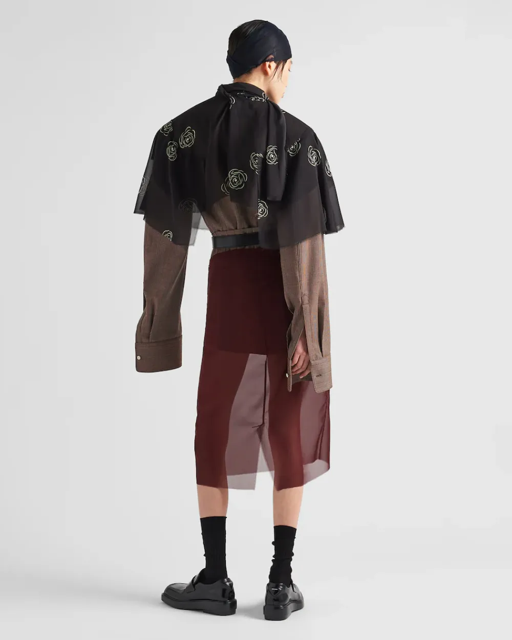 Mujer Prada CAMISAS Y TOPS^Top De Seda Estampada