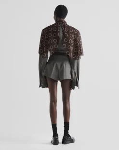 Mujer Prada CAMISAS Y TOPS^Top De Seda Estampada