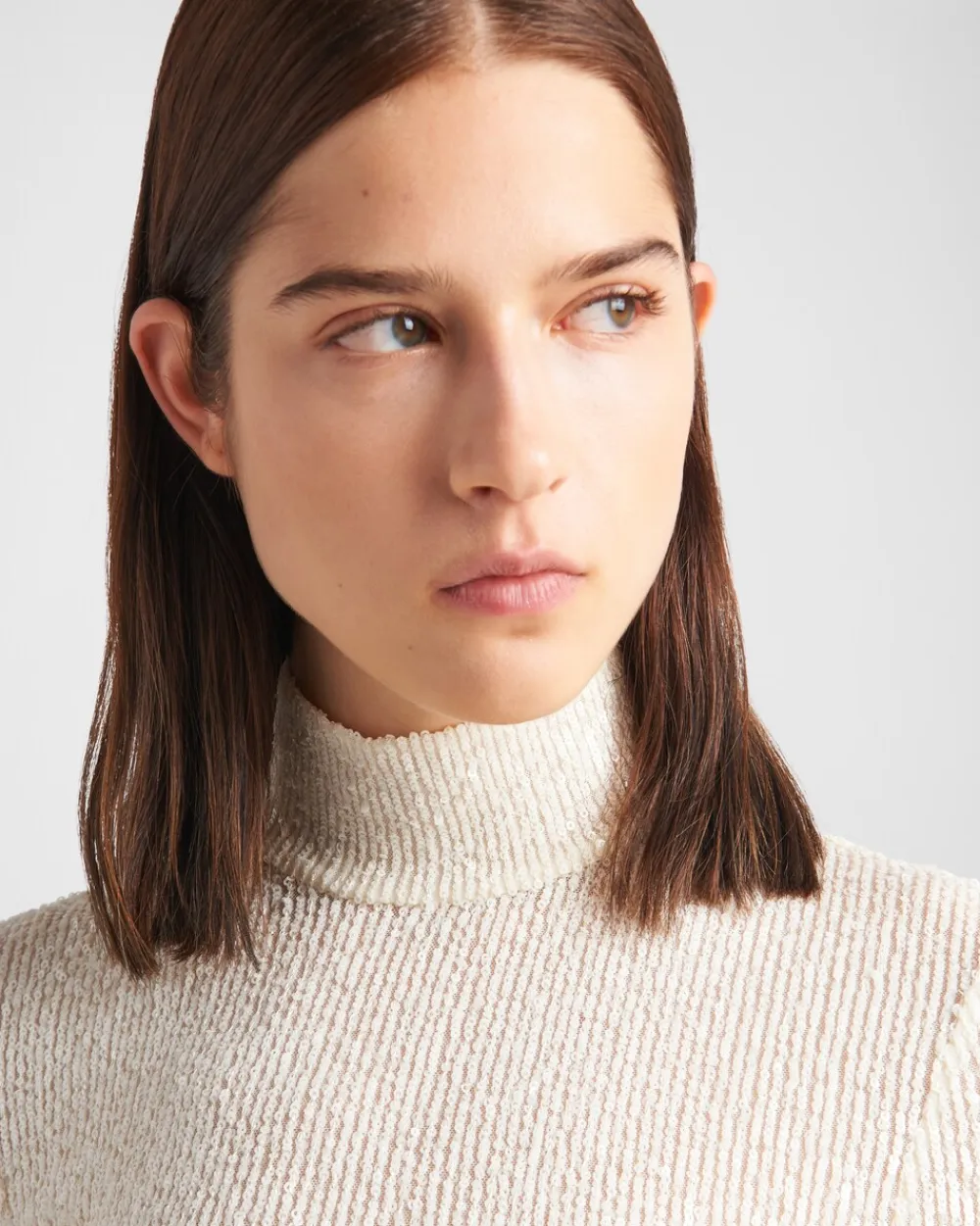 Mujer Prada CAMISETAS Y SUDADERAS^Top Elástico De Lentejuelas