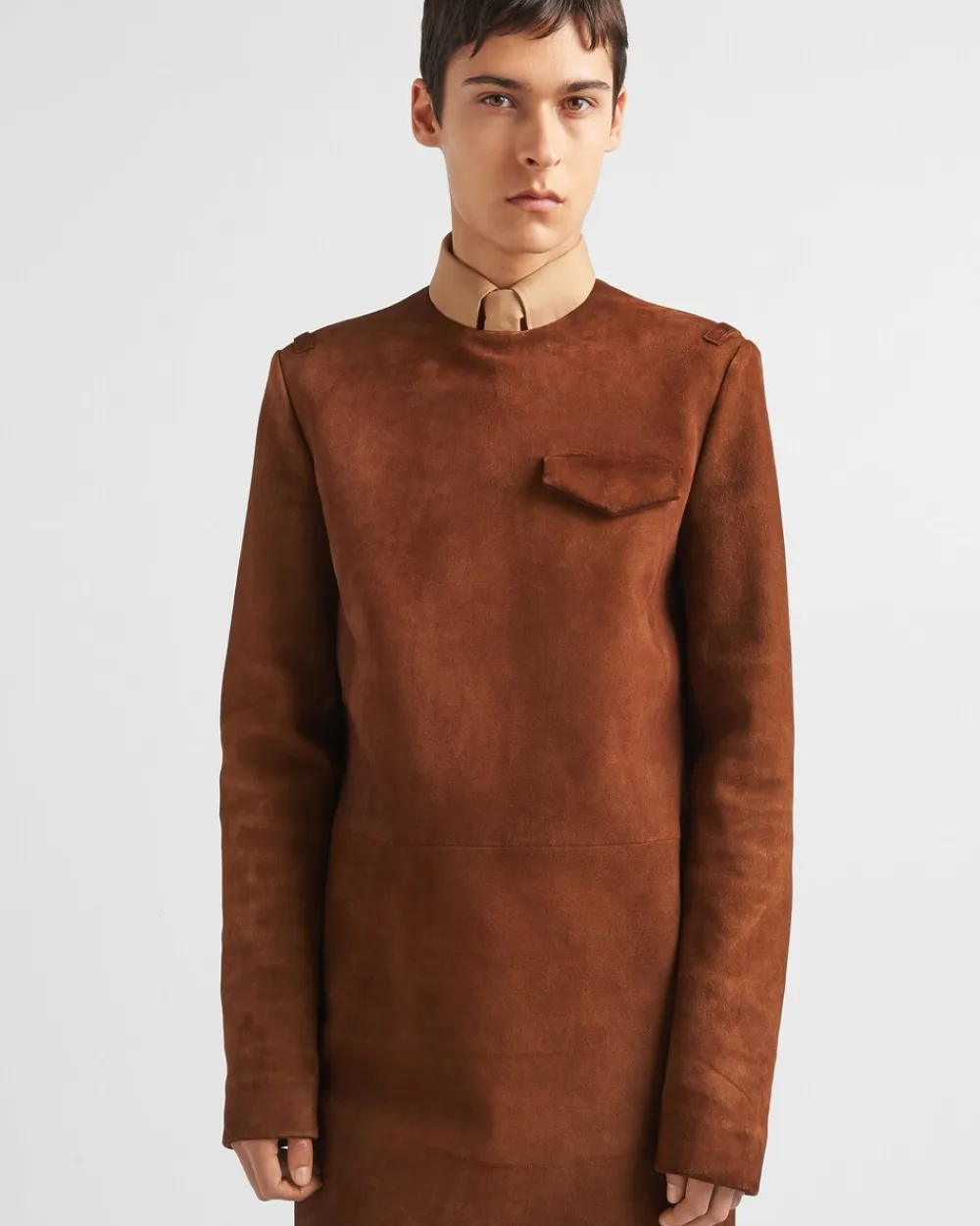Hombre Prada ROPA DE PIEL^Top Largo De Ante