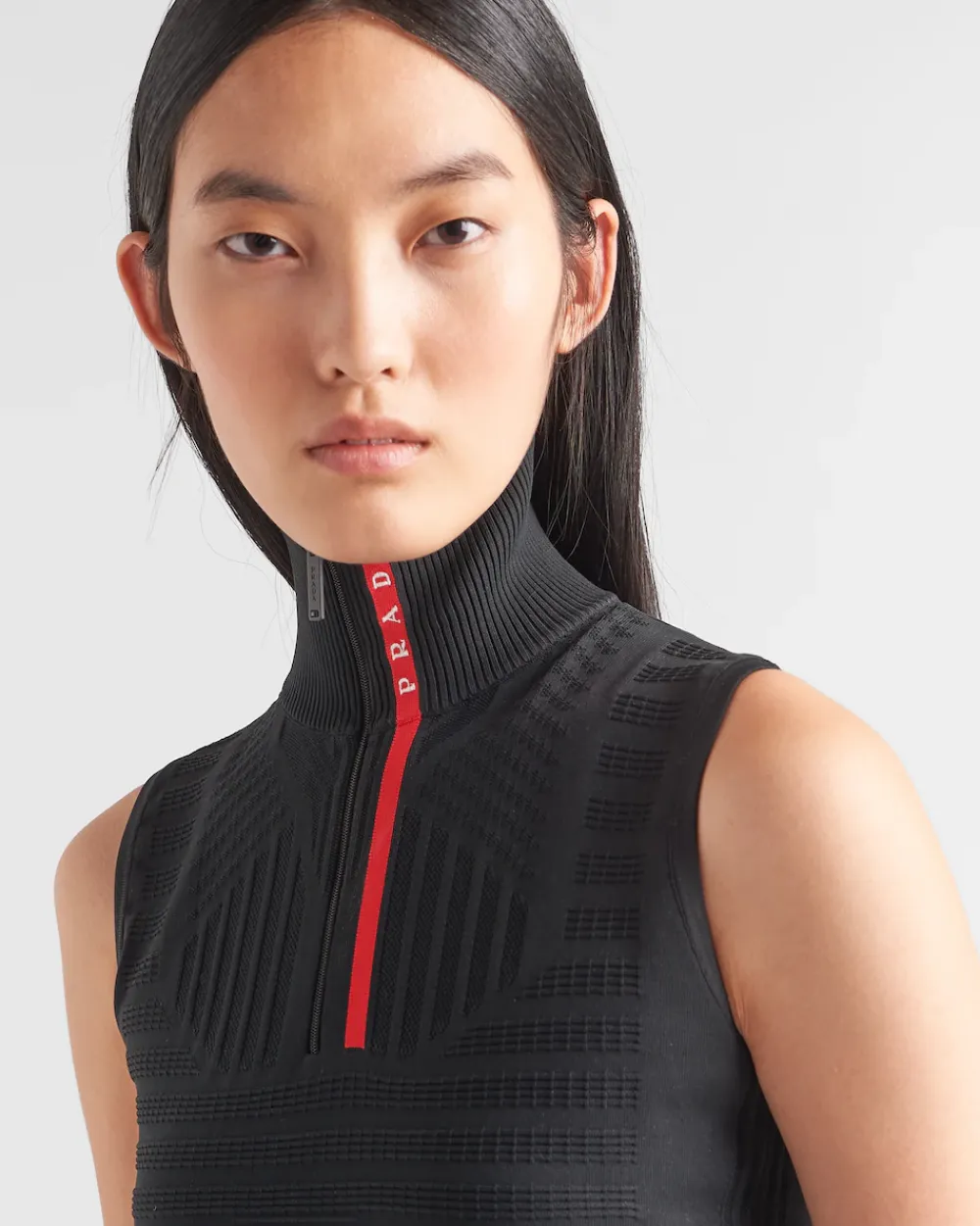 Mujer Prada ROPA^Top Sin Mangas De Piqué Y Re-nylon Técnico
