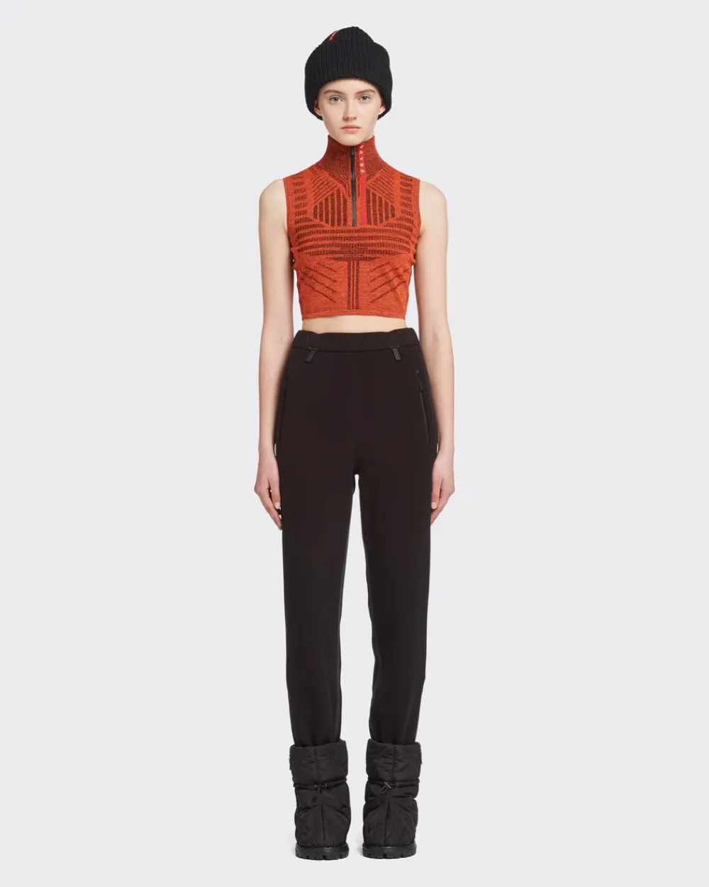 Mujer Prada ROPA^Top Sin Mangas En Piqué Y Re-nylon Tec Rec