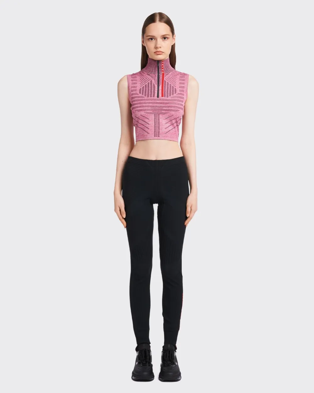Mujer Prada ROPA^Top Sin Mangas En Piqué Y Re-nylon Tec Rec