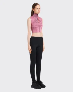 Mujer Prada ROPA^Top Sin Mangas En Piqué Y Re-nylon Tec Rec