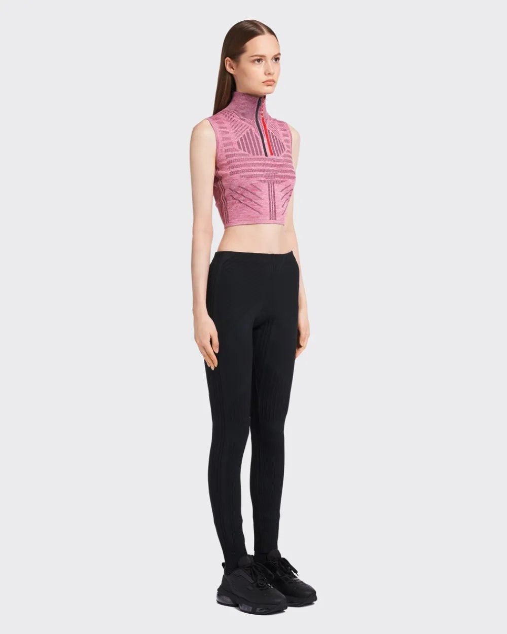 Mujer Prada ROPA^Top Sin Mangas En Piqué Y Re-nylon Tec Rec