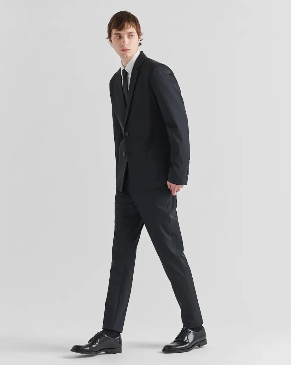 Hombre Prada TRAJES^Traje De Cruzado Simple En Tejido Elástico