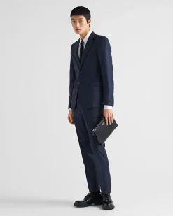 Hombre Prada TRAJES^Traje De Lana De Cruzado Simple