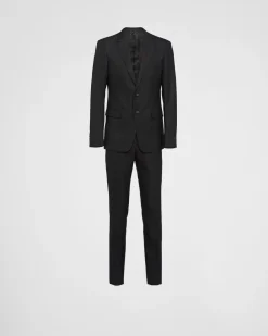 Hombre Prada TRAJES^Traje De Lana De Cruzado Simple