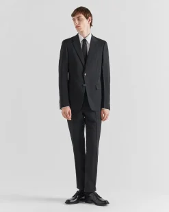 Hombre Prada TRAJES^Traje De Lana Y Mohair De Cruzado Simple